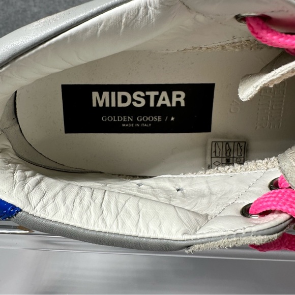 NWOB Golden Goose Sneakers Womens Size 9.5 Mid Star Mixed Leather Glitter  EU 40 - Picture 10 of 16